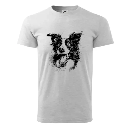 Čiernobiela karikatúra Border kólia