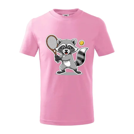 Mýval hrá tenis kreslený