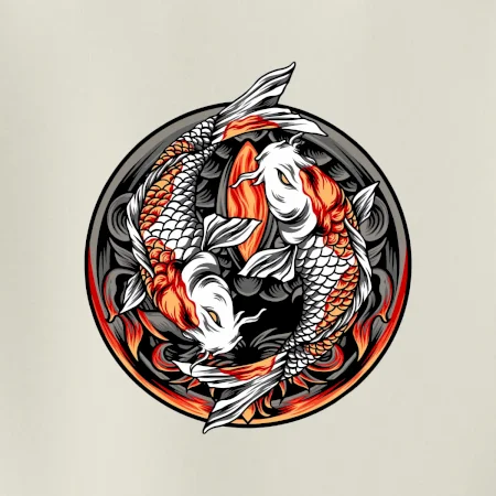 Yin & Yang Koi kapor - oranžový