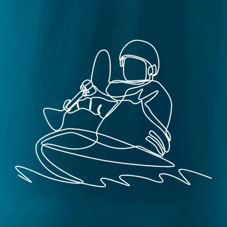 Kajak na vode jedným ťahom