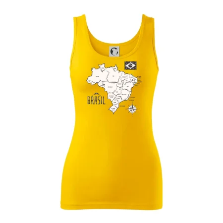 Brazília mapa s názvami regiónov