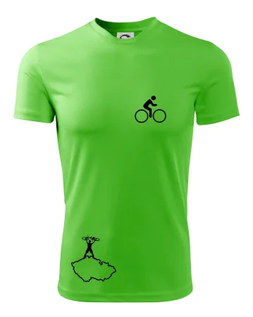 Mapa ČR + kolo na prsu