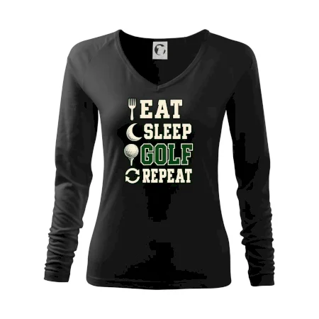 Eat sleep golf repeat typografie