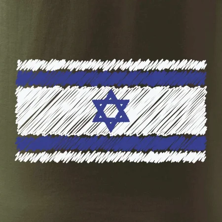Vlajka Izrael kreslená