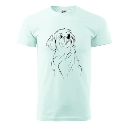 Lhasa Apso čierny nákres slabej linky