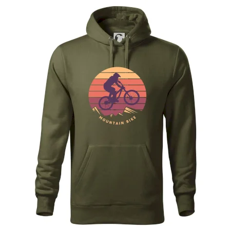 MTB farebný bicykel západ slnka