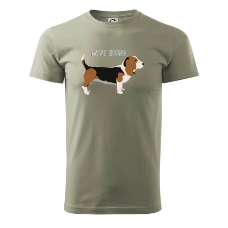 Basset hound pes s nápisom