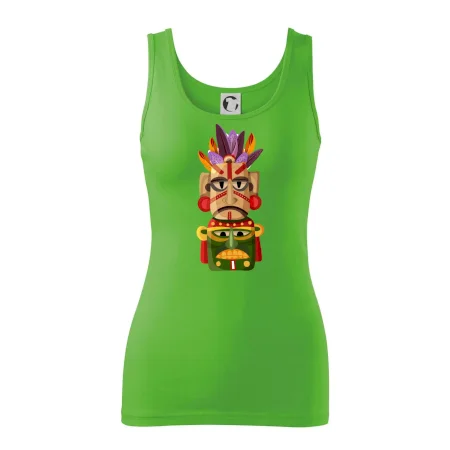 Mayová maska s perím