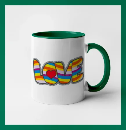 Love nápis dúhový