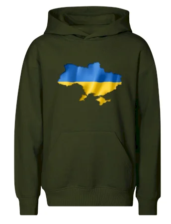 Ukrajina vlajka mapa