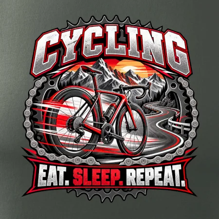 Bicykel medzi horami eat sleep repeat