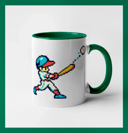 Baseballový hráč pixel art