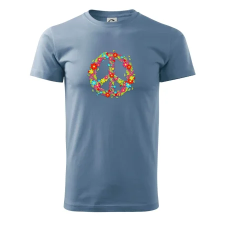 Peace symbol červené kvety