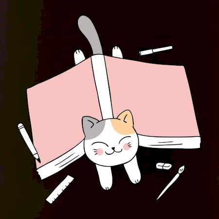 Učenie na štátnice mačka