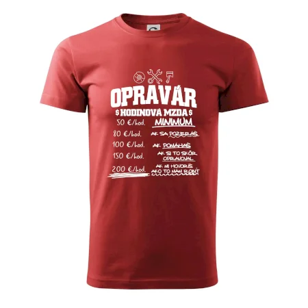 Hodinová mzda - opravár