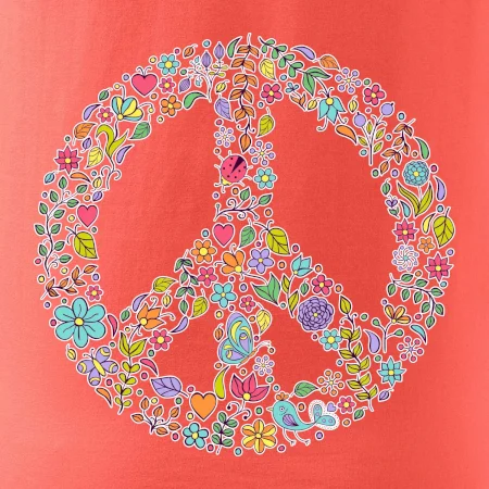 Peace symbol lístočky