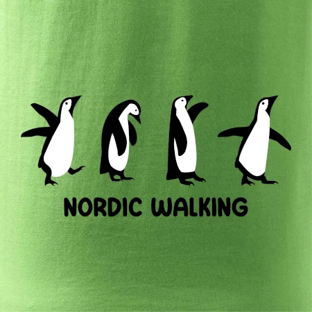 Nordic walking tučniaky - kreslený