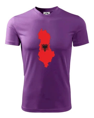 Albánsko mapa a znak