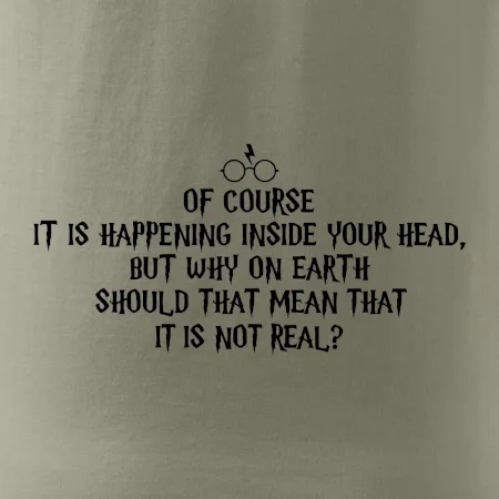 Of course it is happening inside your head