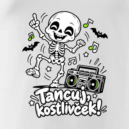 Tancuj kostlivček s boomboxom