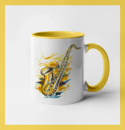 Saxofón maľovaný