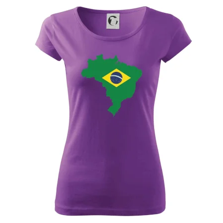 Brazília vlajka v mape