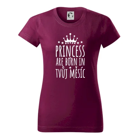 Princesses are born in (Vlastný nápis mesiac narodenia)