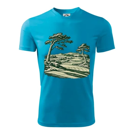 Golfové hřiště v retro rytině
