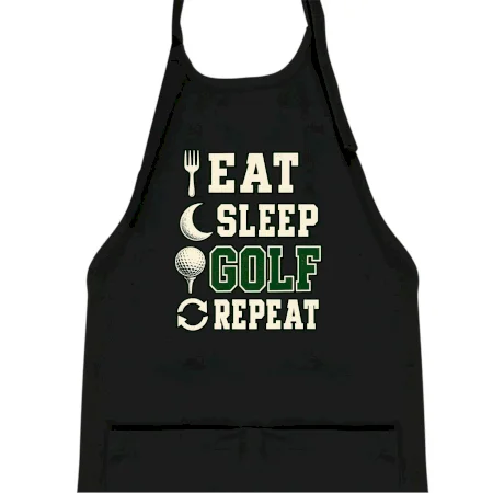 Eat sleep golf repeat typografie
