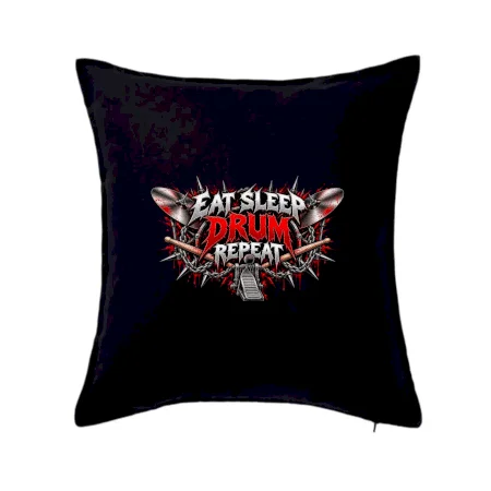 Eat sleep drum repeat metalový potisk bubeníka