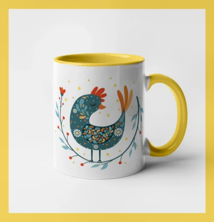 Folklór - sliepky s margarétkami