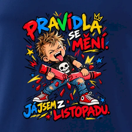Pravidlá sa menia novembrový rebel so zlomenou pastelkou