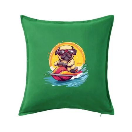Mops na vodnom skútri