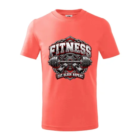 Fitness činka a závažia eat sleep repeat