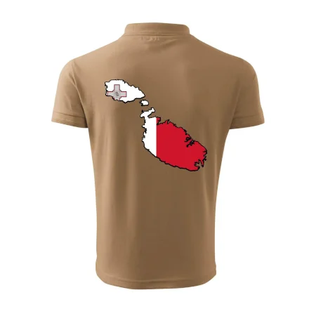 Mapa Malta s vlajkou