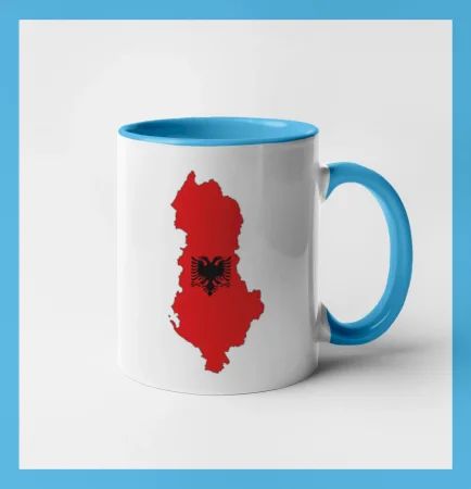 Albánsko mapa a znak