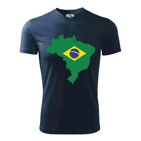 Brazília vlajka v mape