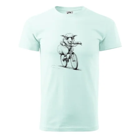 Ovce s okuliarmi na bicykli