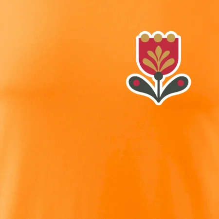 Folklór na prsníku tulipán