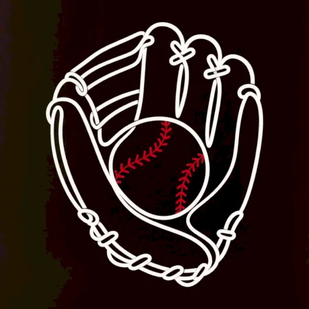 Baseballová rukavice minimalistická linka