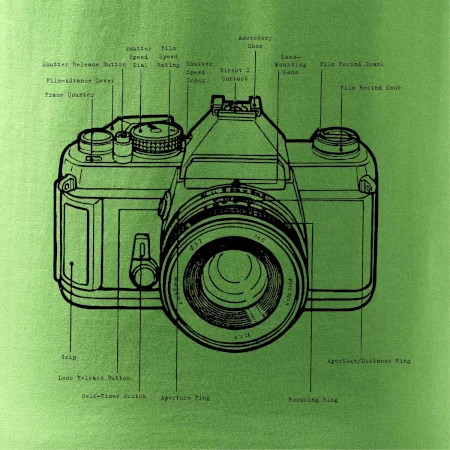 Nákres starý fotoaparát