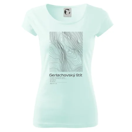 Gerlachovský štít - vrstevnice v obdĺžniku