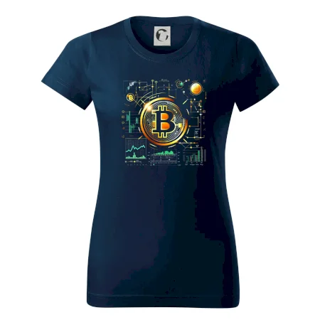 Bitcoin logo s grafmi