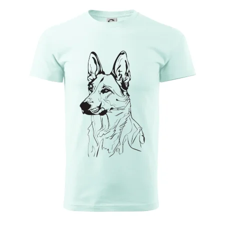 Nemecký ovčiak čierna kresba