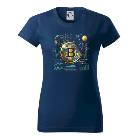 Bitcoin logo s grafmi