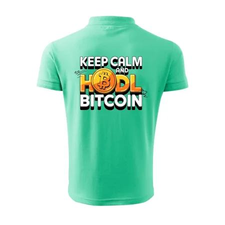 3D nápis Keep Calm and HODL Bitcoin