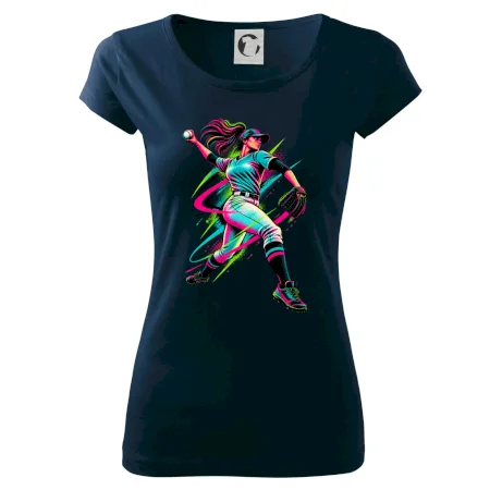 Baseballová nadhazovačka neonový pop art