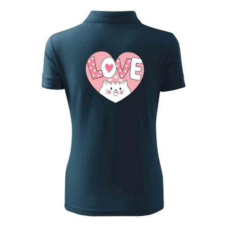 Mačka love - ružové srdce