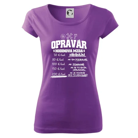 Hodinová mzda - opravár