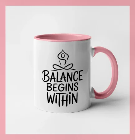 Balance begins within nápis